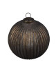 Glass ball ribbed 8cm cobre