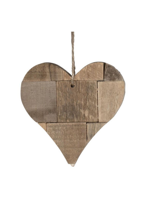 Heart Join 2 10x10cm Natural