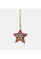 Wooden star hamal 10cm rojo