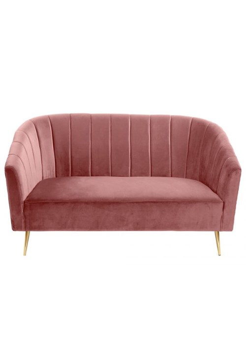 Alquiler sofá rosa terciopelo